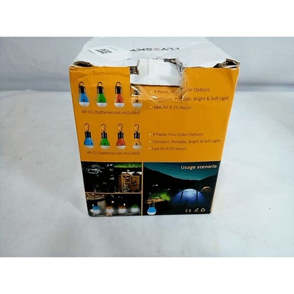 Tent Lamp Portable LED Light Emergency Light for Camping Hiking Fishing, 4 Pack - Picture 6 of 12